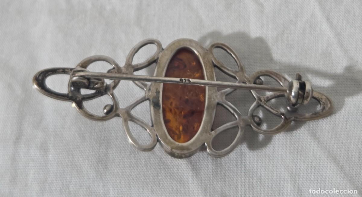 Joyeria: Broche de &aacute;mbar y plata 925 - Foto 8