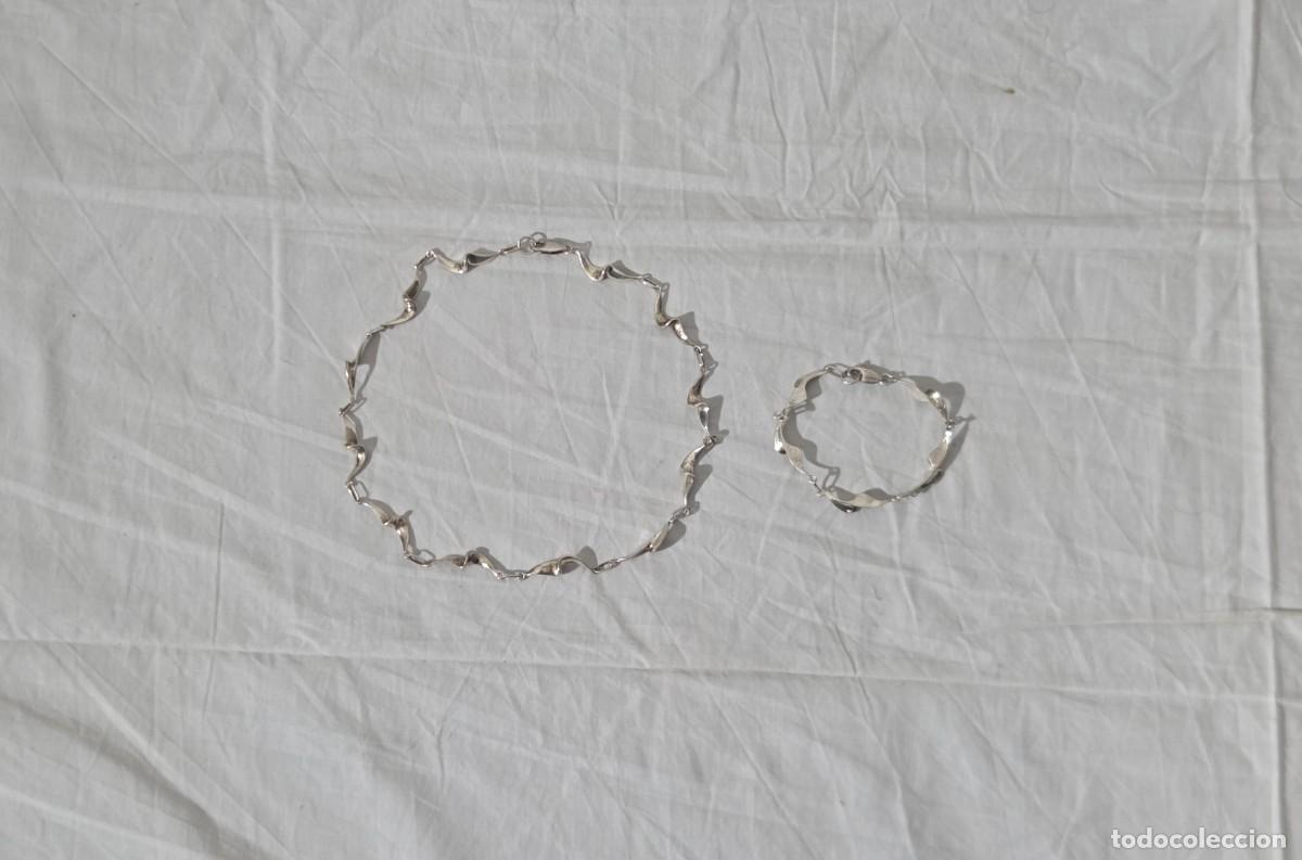 Joyeria: Conjunto de pulsera y gargantilla en plata 925