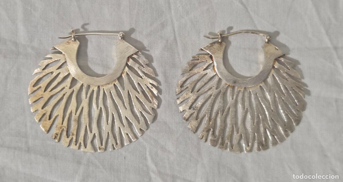 Joyeria: Grandes pendientes en plata mate de ley 925 - Foto 6