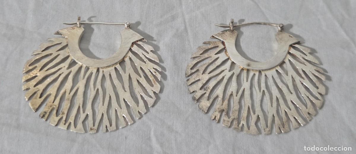 Joyeria: Grandes pendientes en plata mate de ley 925 - Foto 7