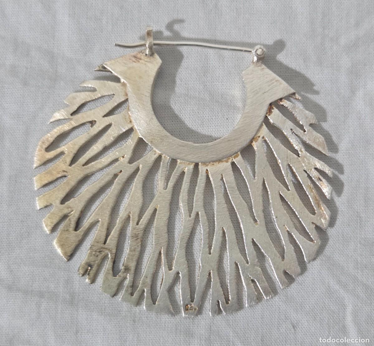 Joyeria: Grandes pendientes en plata mate de ley 925 - Foto 8