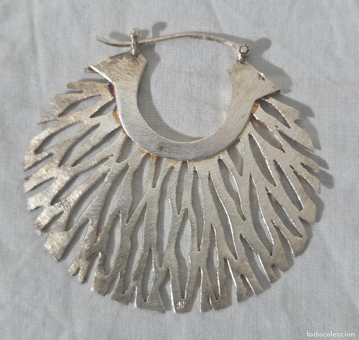 Joyeria: Grandes pendientes en plata mate de ley 925 - Foto 9
