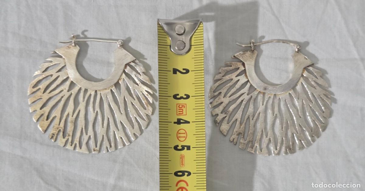 Joyeria: Grandes pendientes en plata mate de ley 925 - Foto 10
