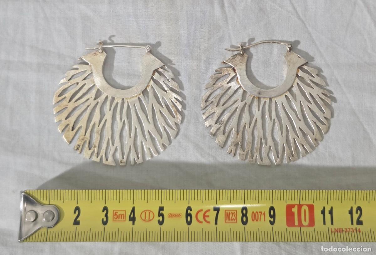 Joyeria: Grandes pendientes en plata mate de ley 925 - Foto 11