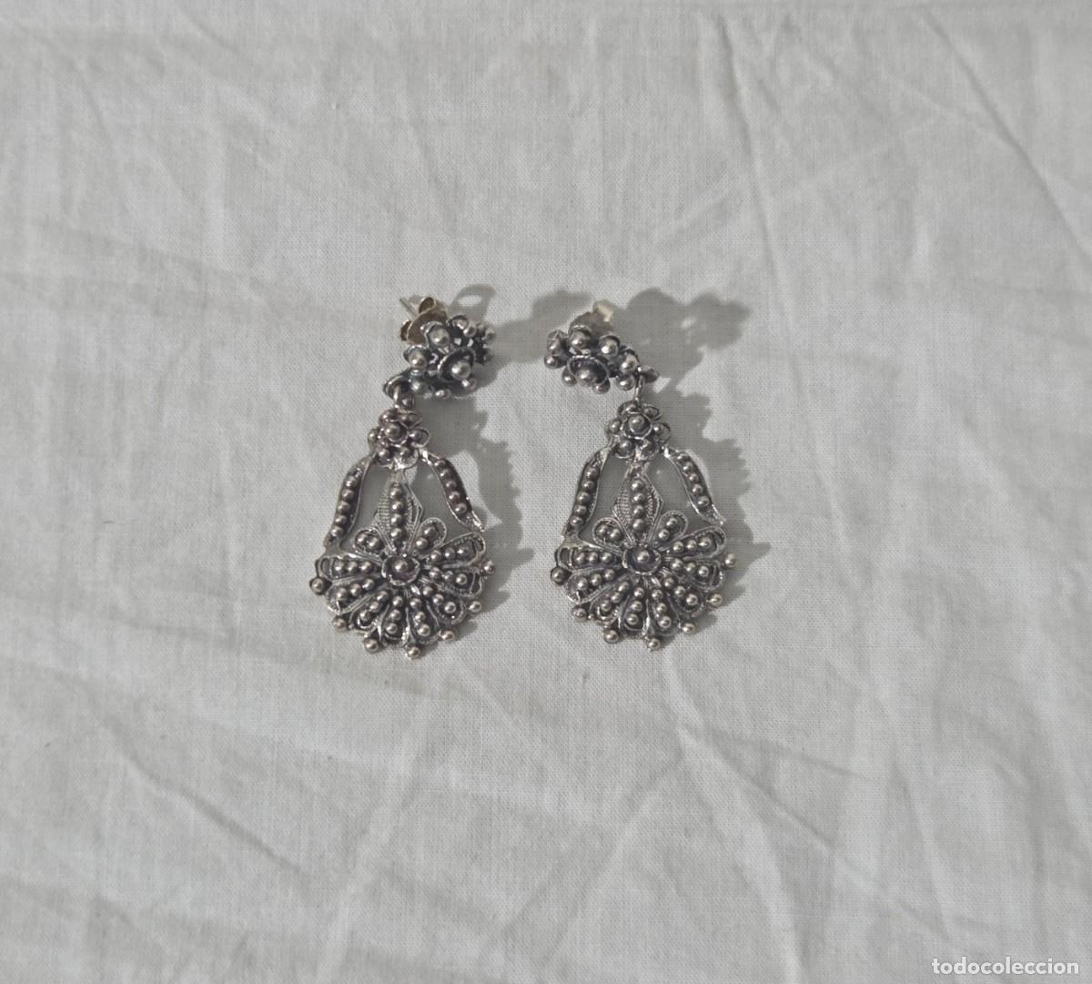 Joyeria: Pendientes estilo charro en plata de ley - Foto 1
