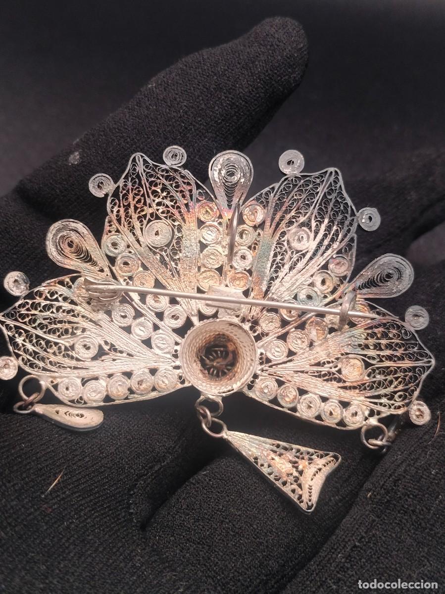 Joyeria: Antiguo broche plata filigrana - Foto 2