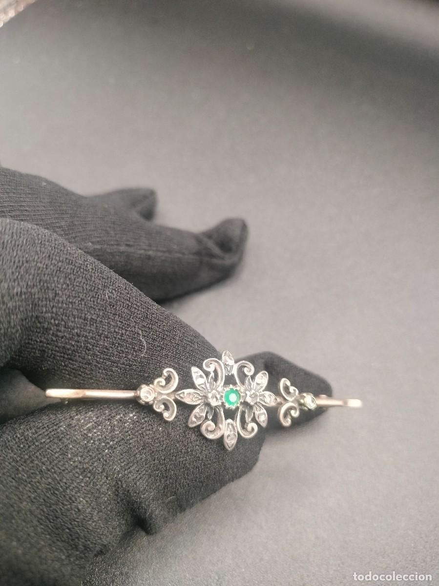 Joyeria: Broche plata vintage floral - Foto 3