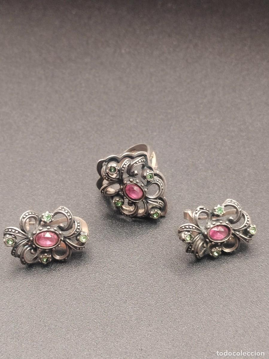 Joyeria: Antiguo conjunto / juego vintage de plata de ley
