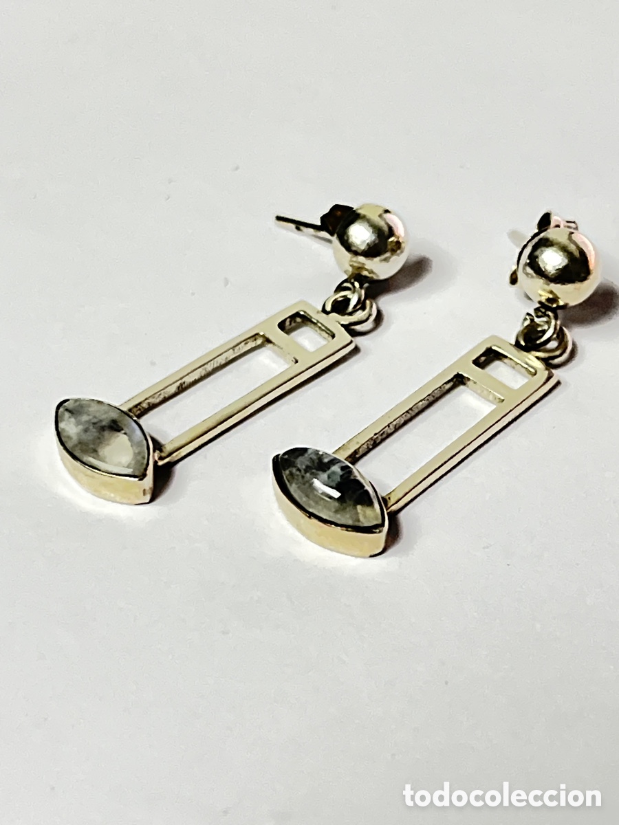 Joyeria: Pendientes de plata piedra luna P546 - Foto 2