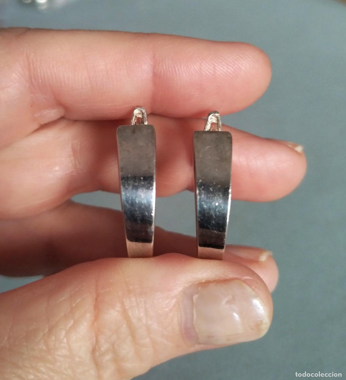 Joyeria: Pendientes plata de ley contrastada, aro. - Foto 4