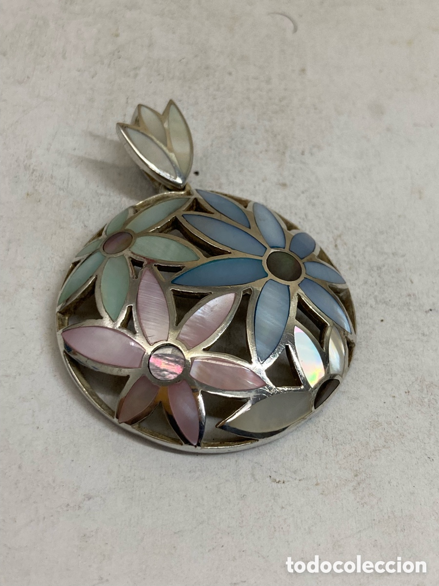 Joyeria: Colgante de plata y n&aacute;car C679 - Foto 1