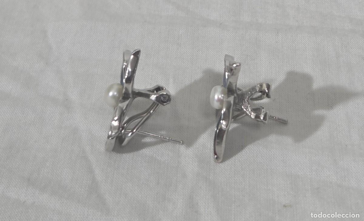 Joyeria: Pendientes en forma de flor de plata 925 - Foto 4