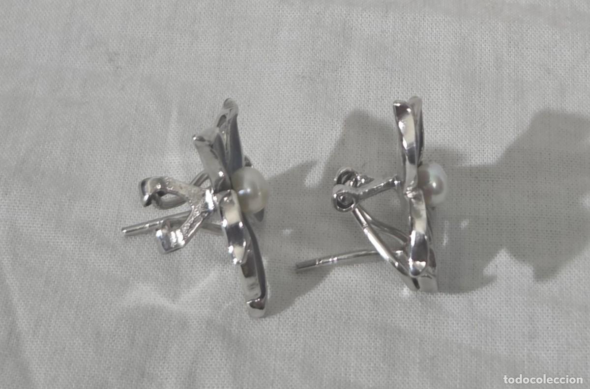 Joyeria: Pendientes en forma de flor de plata 925 - Foto 6