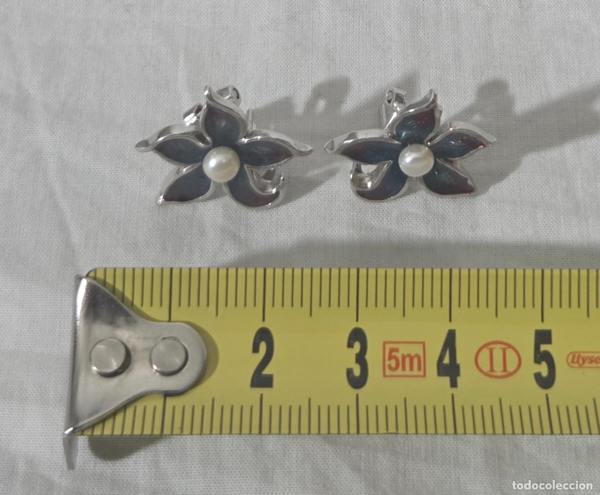 Joyeria: Pendientes en forma de flor de plata 925 - Foto 9