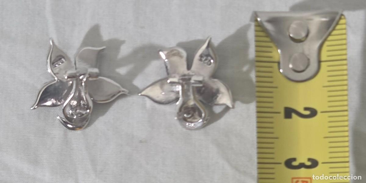 Joyeria: Pendientes en forma de flor de plata 925 - Foto 10