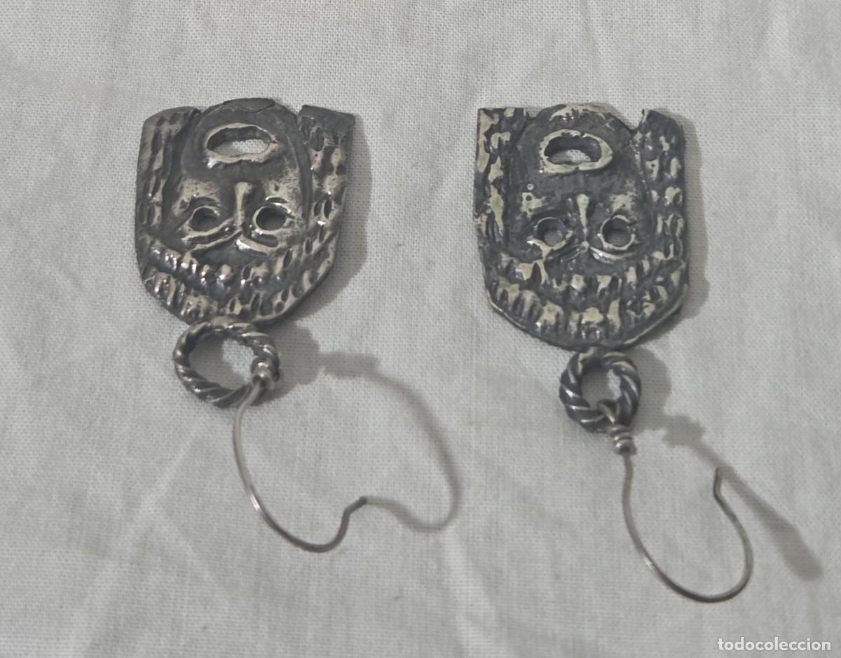 Joyeria: Pendientes mascara Teatro griego en plata de ley - Foto 6