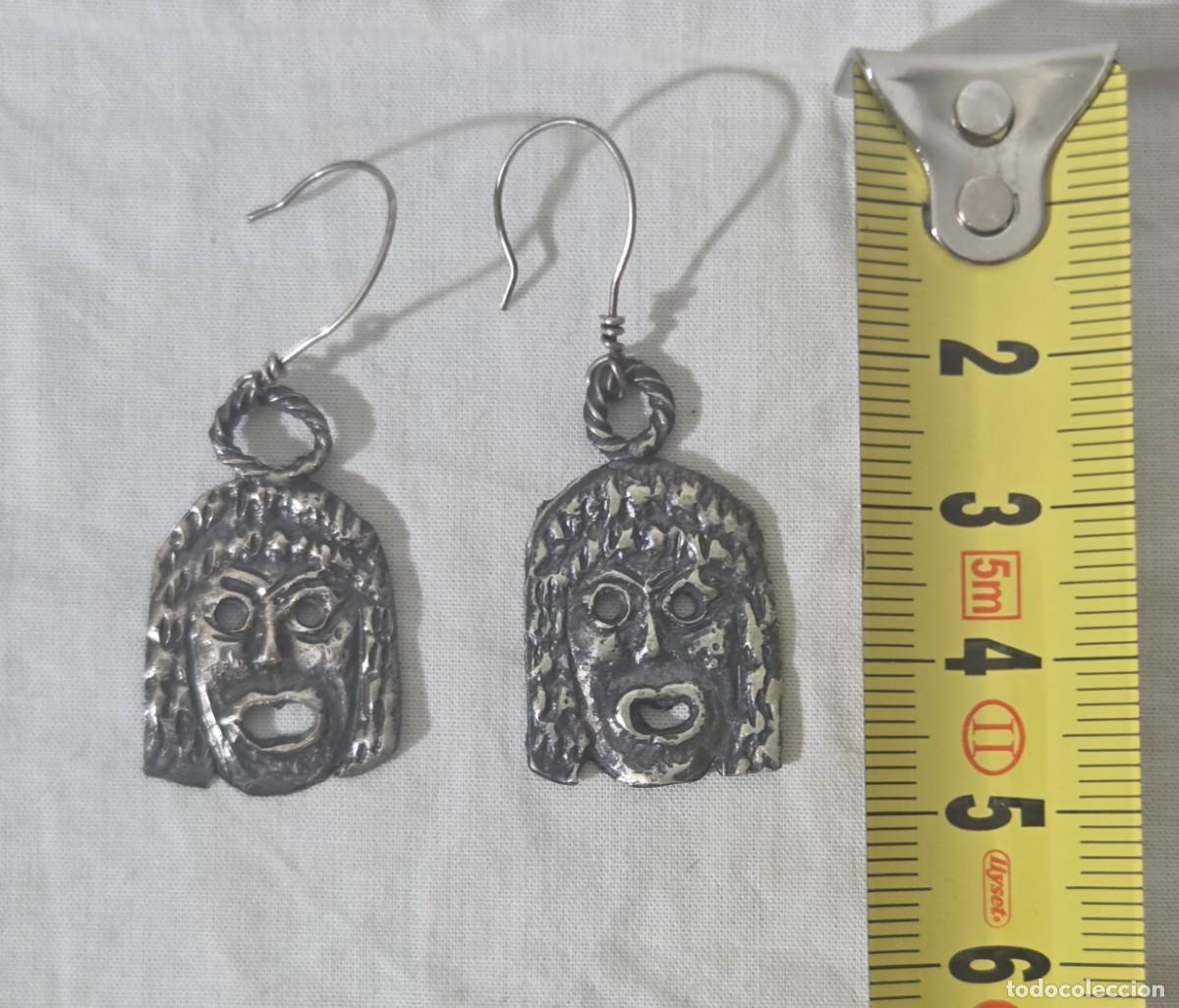 Joyeria: Pendientes mascara Teatro griego en plata de ley - Foto 10