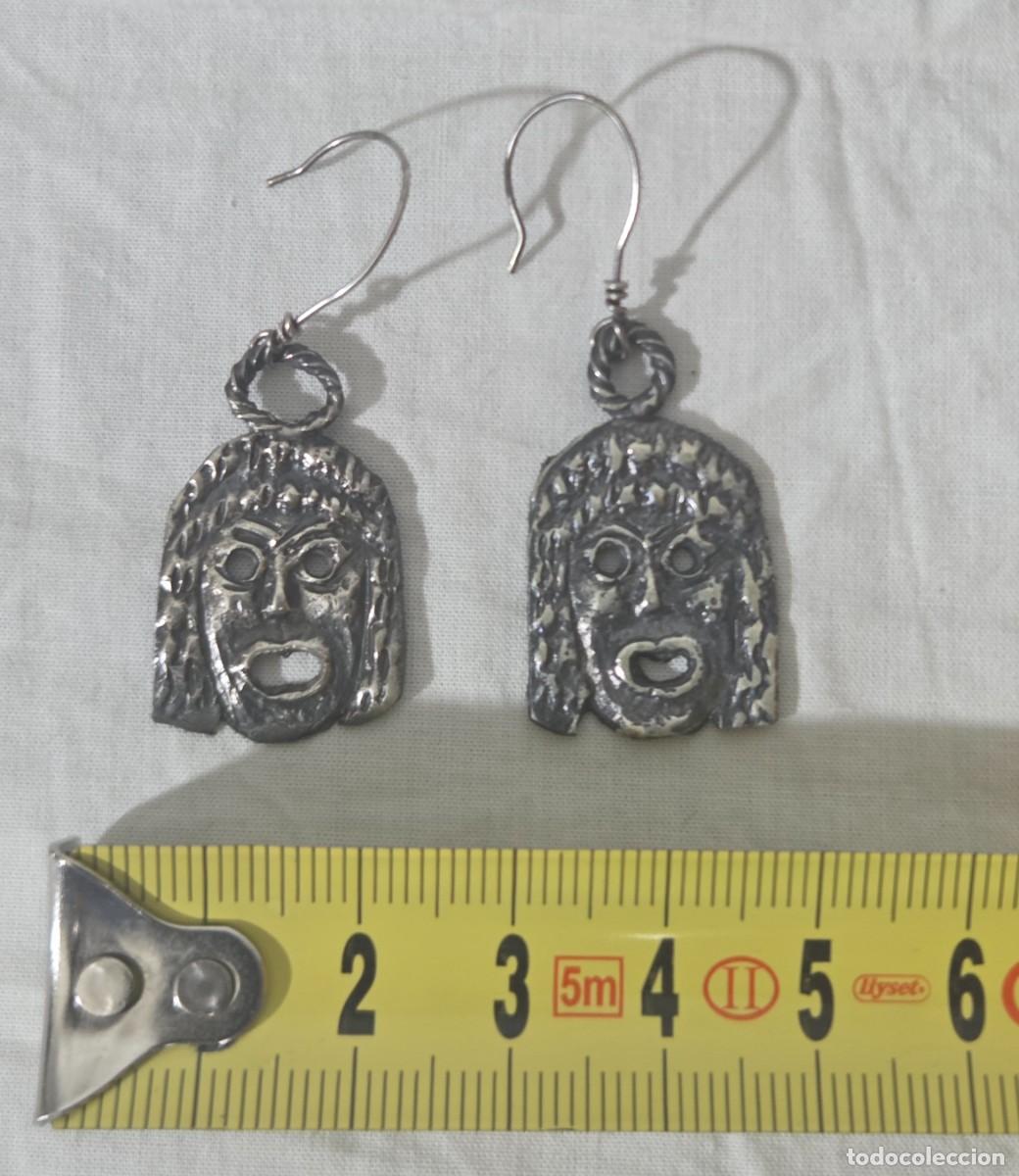 Joyeria: Pendientes mascara Teatro griego en plata de ley - Foto 11
