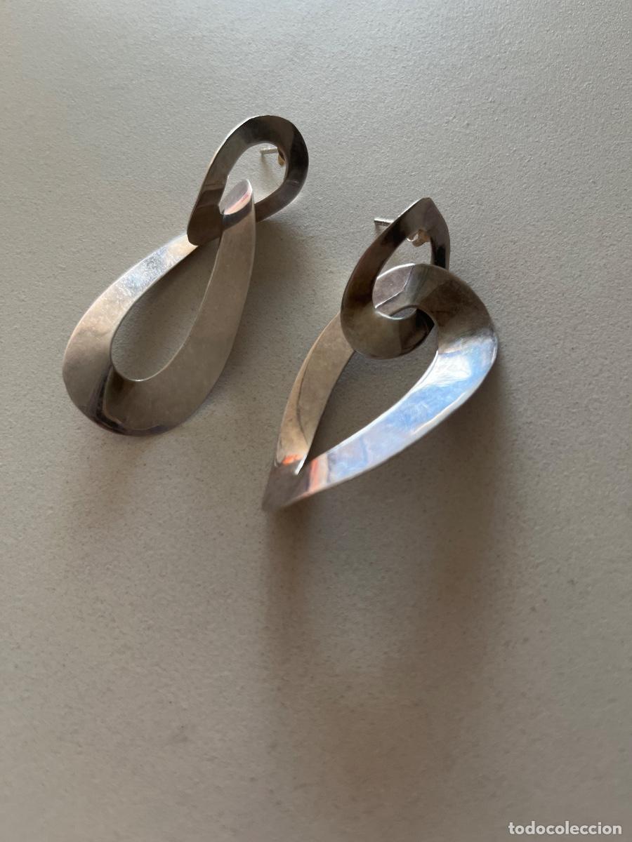 Joyeria: Pendientes vintage de plata de Ley