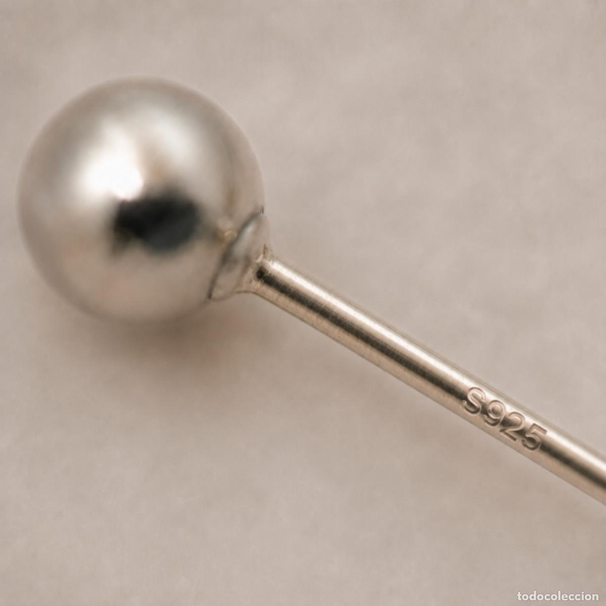 Joyeria: Pendientes de bola 4 mm de plata de ley 925 - Foto 3