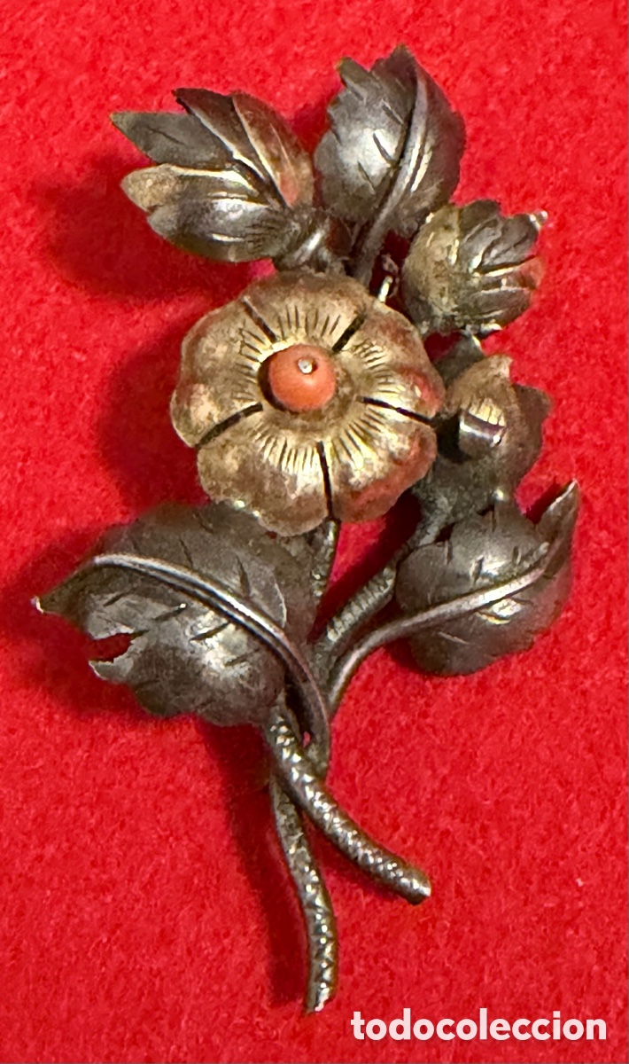 Joyeria: Hermoso, broche antiguo en plata de ley - Foto 1
