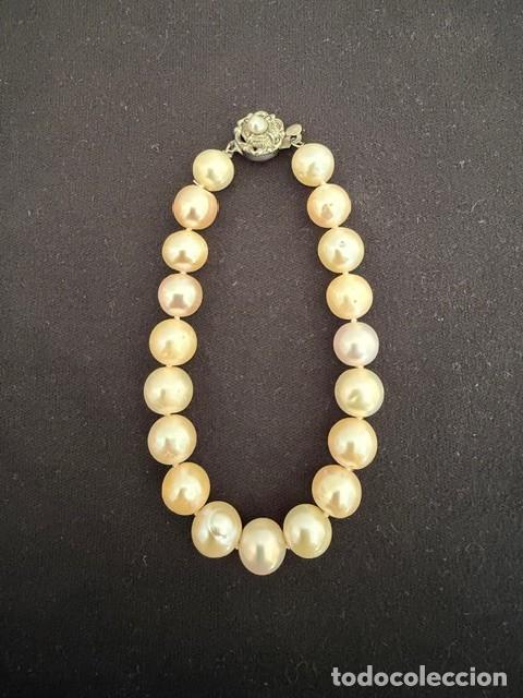 Joyeria: ANTIGUA PULSERA DE PERLAS CULTIVADAS - Foto 1