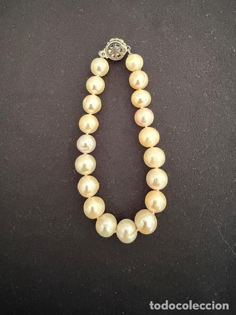 Joyeria: ANTIGUA PULSERA DE PERLAS CULTIVADAS - Foto 2