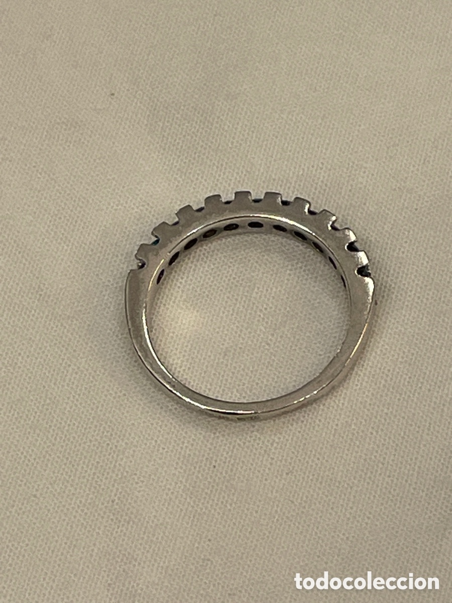 Joyeria: Anillo de plata y esmeralda de laboratorio - Foto 3