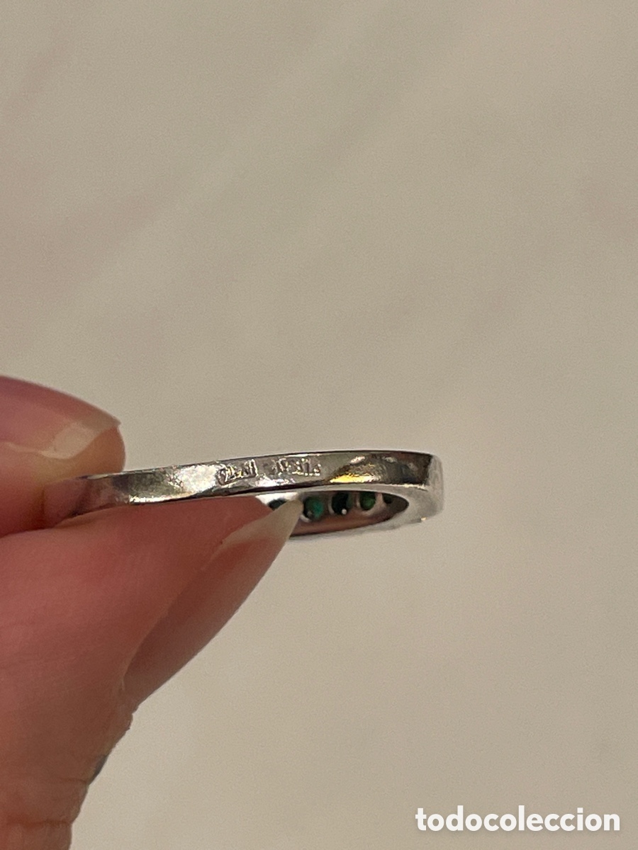 Joyeria: Anillo de plata y esmeralda de laboratorio - Foto 4