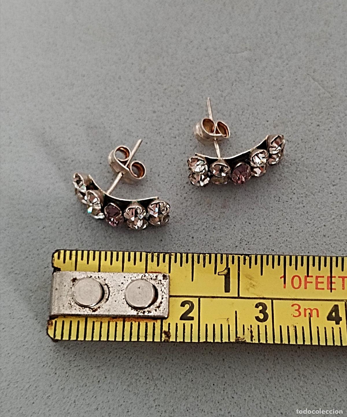 Joyeria: Pendientes de plata con circonitas o simil. - Foto 2