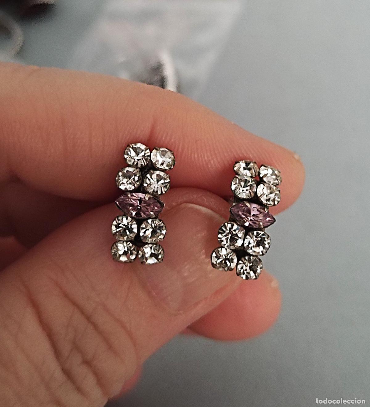 Joyeria: Pendientes de plata con circonitas o simil.
