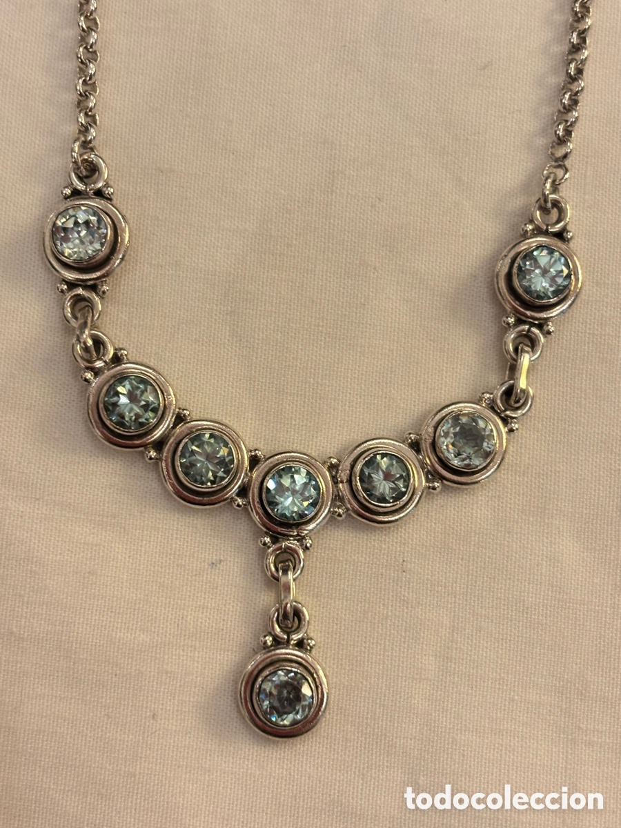 Joyeria: Collar de plata y topacio azul - Foto 2