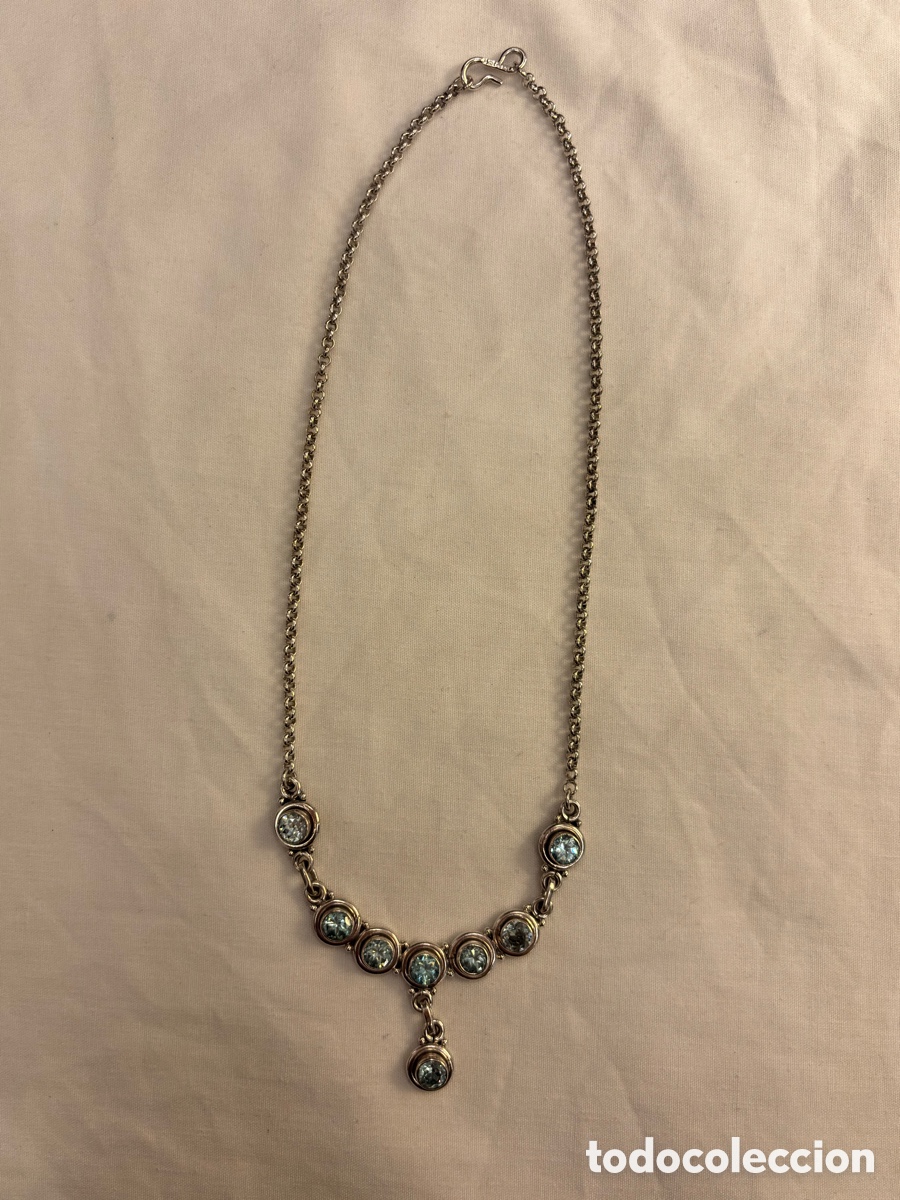 Joyeria: Collar de plata y topacio azul - Foto 1