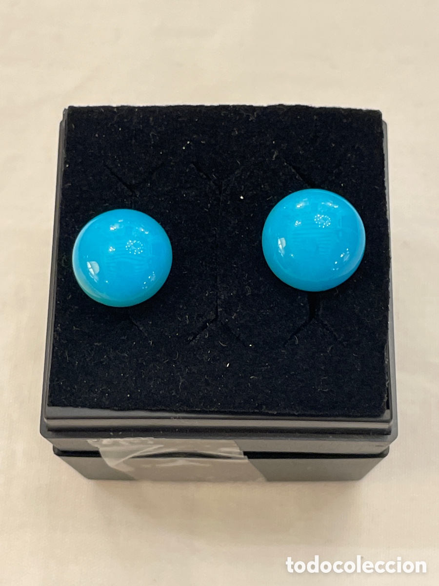 Joyeria: Pendientes de oro 18K y turquesas - Foto 2
