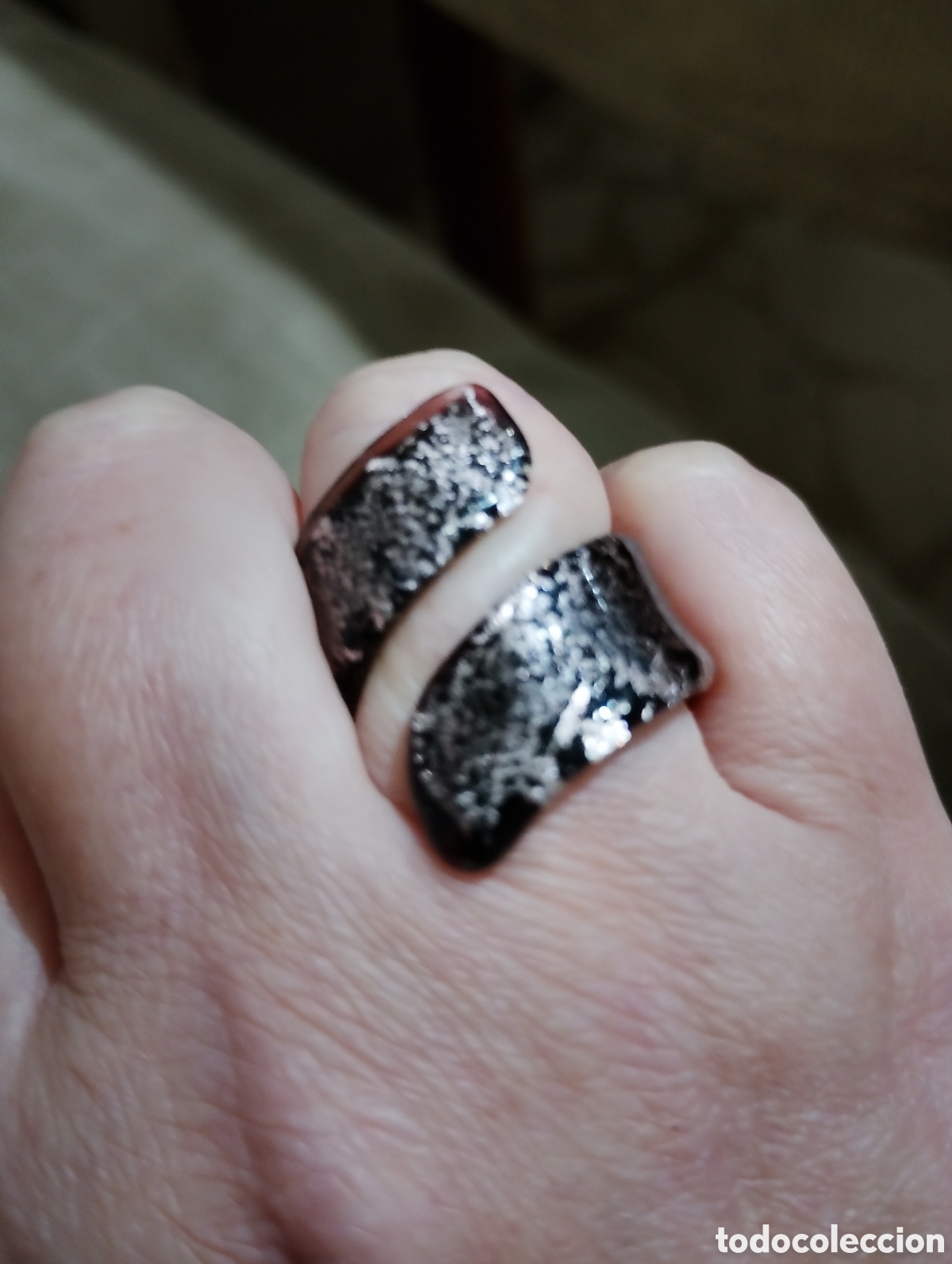 Joyeria: Anillo cristal Murano lila