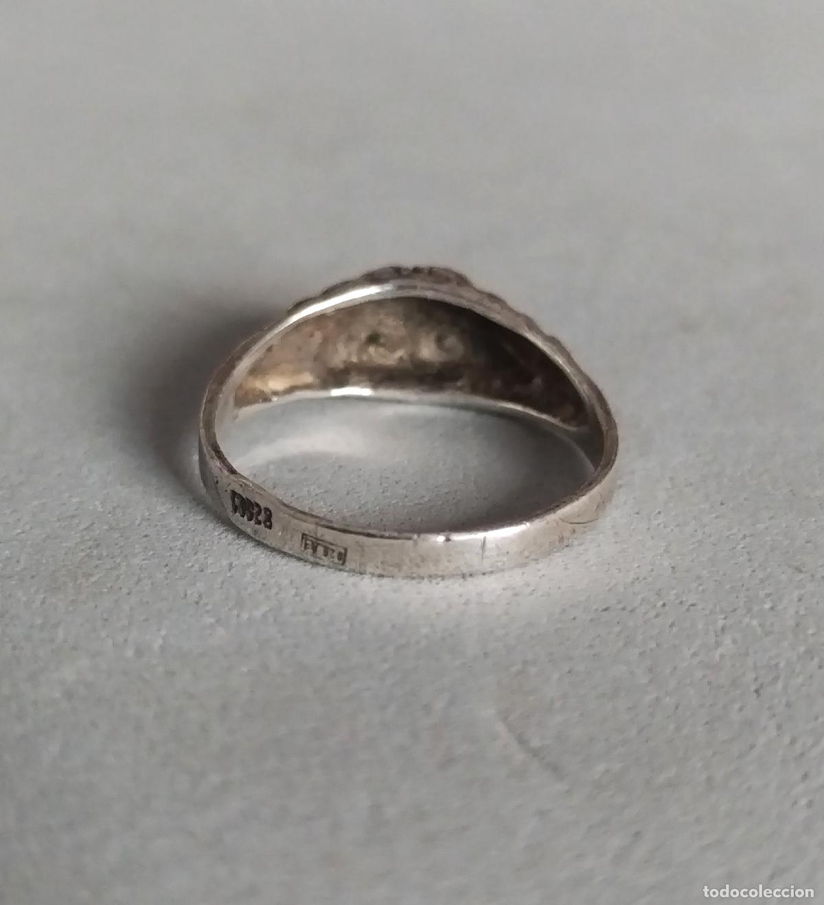 Joyeria: Anillo de plata de ley contrastada, b&uacute;ho. - Foto 2