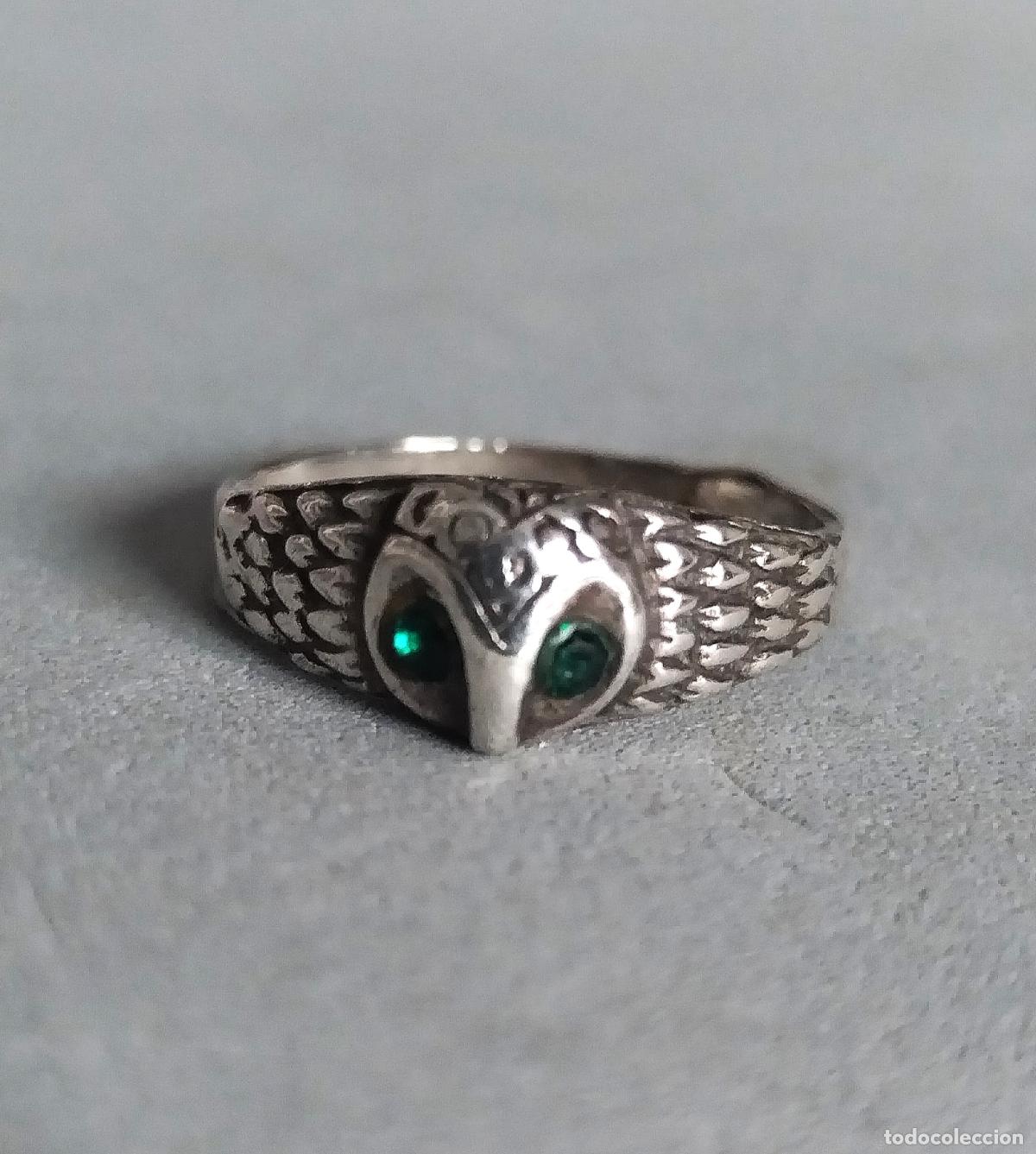 Joyeria: Anillo de plata de ley contrastada, b&uacute;ho. - Foto 4