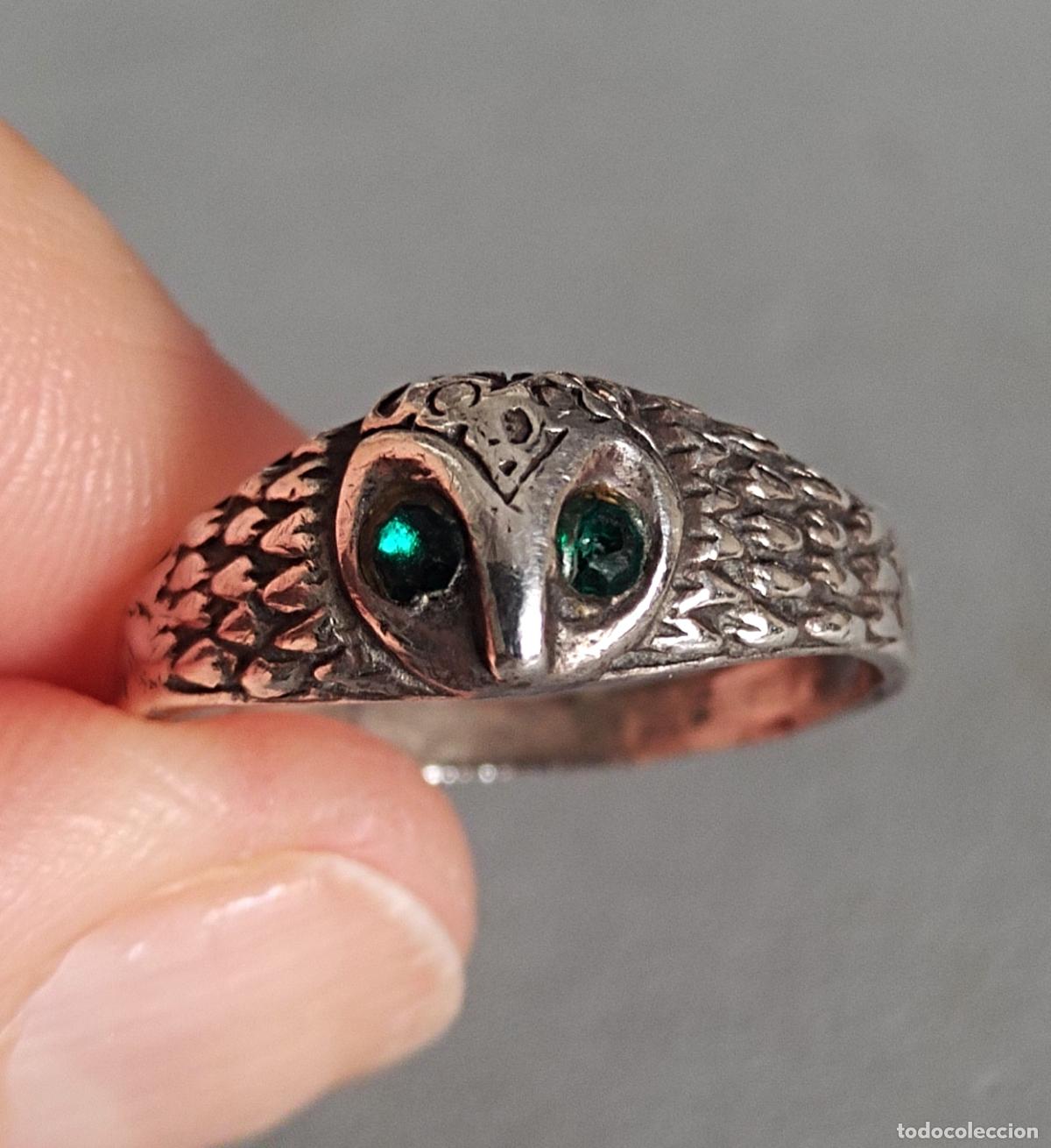 Joyeria: Anillo de plata de ley contrastada, b&uacute;ho. - Foto 1