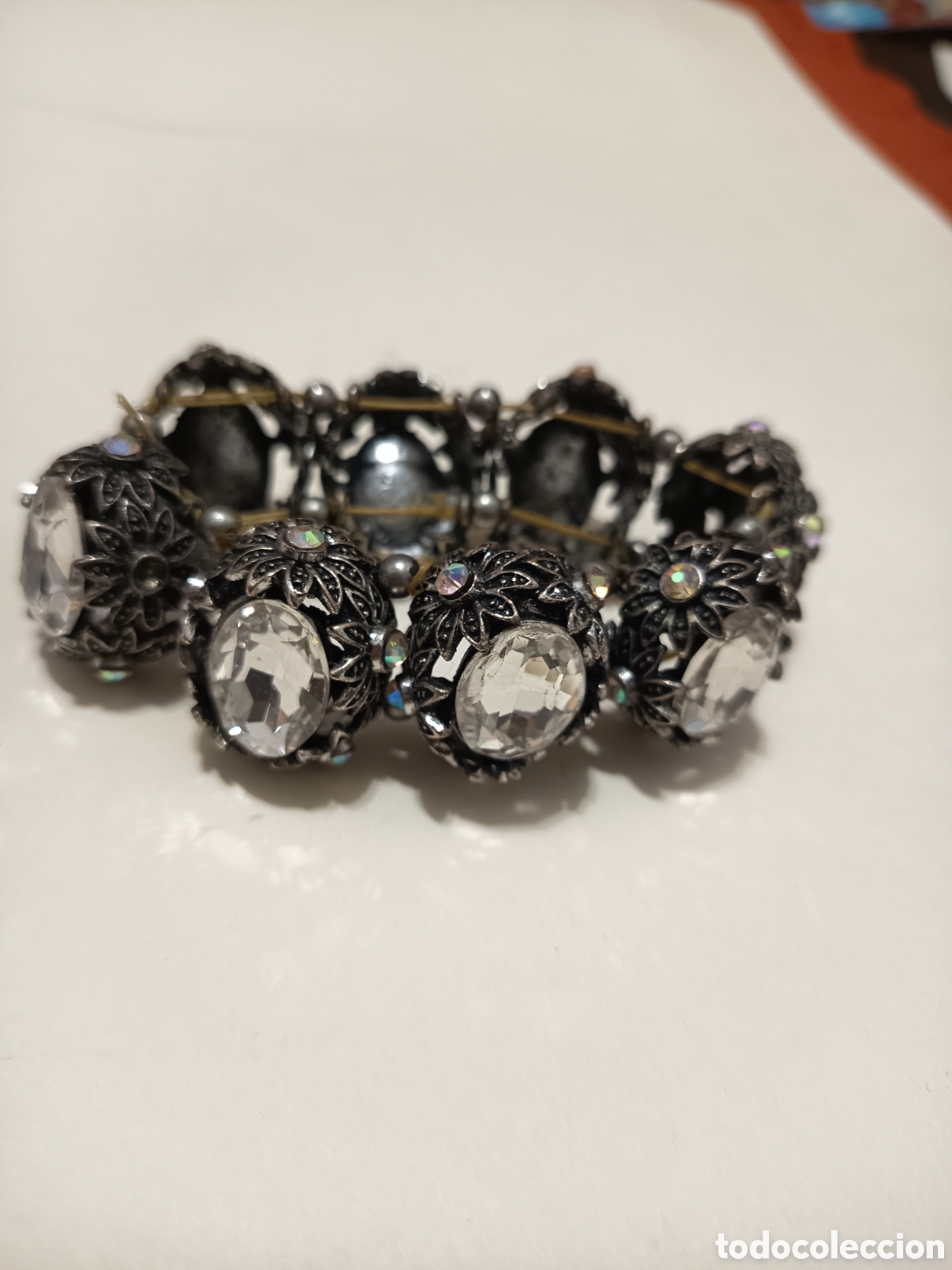 Joyeria: Pulsera vintage pedrer&iacute;a floral a&ntilde;os 50