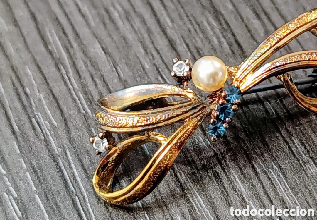Joyeria: Antiguo Broche Chapado en Oro - Foto 2