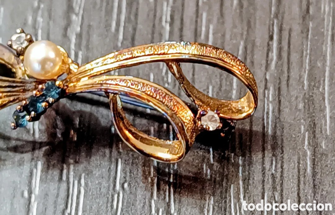 Joyeria: Antiguo Broche Chapado en Oro - Foto 3