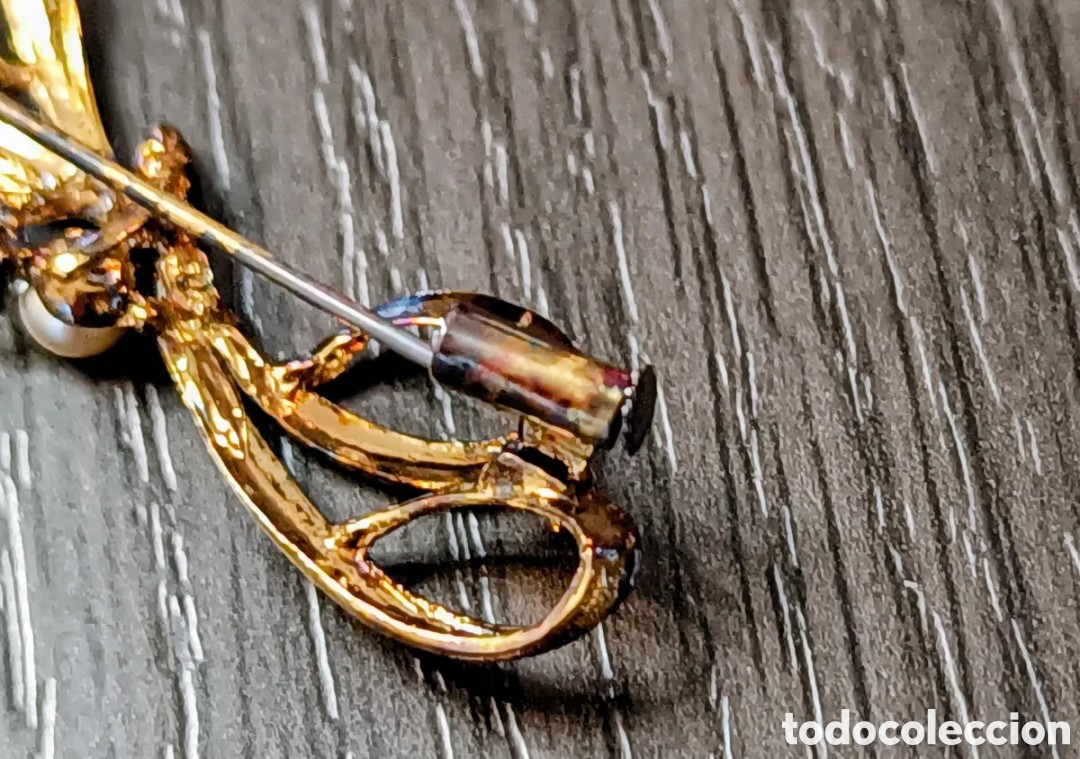 Joyeria: Antiguo Broche Chapado en Oro - Foto 8