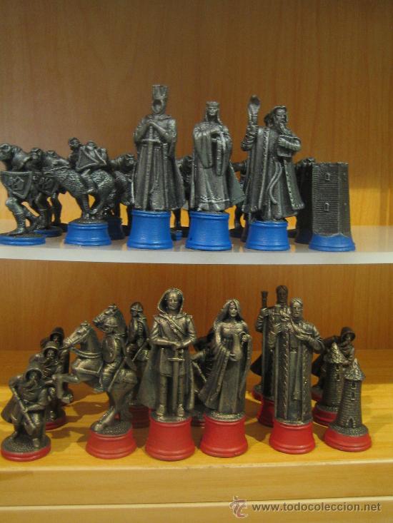 Juegos Antiguos: FIGURAS DE FANTASIA de plomo, ajedrez REFERENCIA 6E - ENVEJECIDO