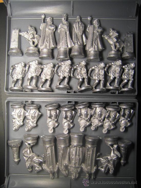 Giochi Antichi: FIGURAS DE FANTASIA DE PLOMO - AJEDREZ REF. 6 - 32 PIEZAS COMPLETO -