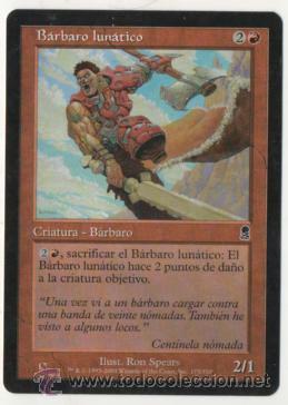 Juegos antiguos: Carta Magic - B&aacute;rbaro Lun&aacute;tico ( en espa&ntilde;ol ) - Foto 1
