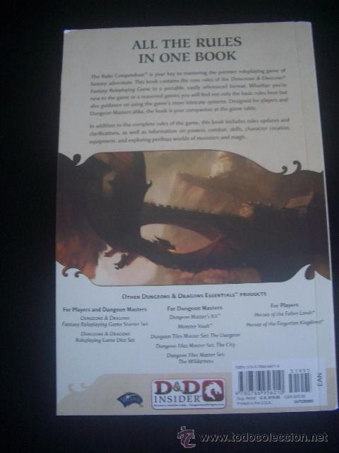 Juegos antiguos: DUNGEONS AND DRAGONS - ESSENTIALS - RULES COMPENDIUM - Ingl&eacute;s - Foto 2