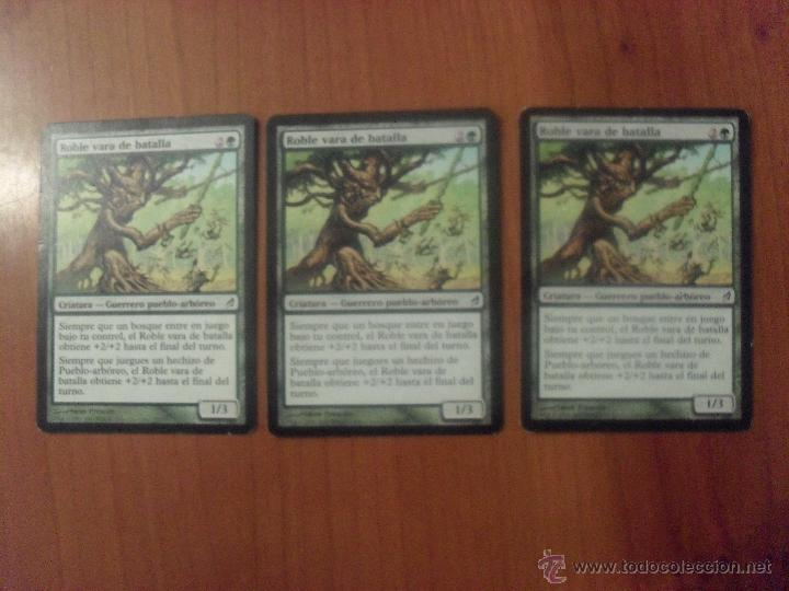 Juegos antiguos: CARTA MAGIC, Roble Vara de Batalla x3 - Foto 1