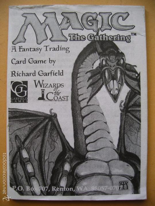 Juegos antiguos: Magic, the gathering, El encuentro, librito gu&iacute;a en ingl&eacute;s - Foto 1
