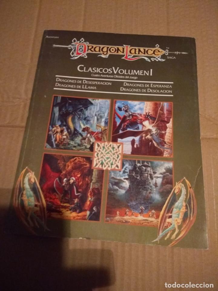 Juegos antiguos: DRAGON LANCE : CLASICOS VOLUMEN 1 ( CONTIENE MAPA DE PARAMOS + MAPA DRAGON LANCE - Foto 1