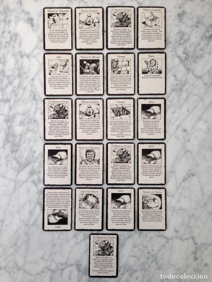 Juegos antiguos: HEROQUEST - TESORO - LOTE DE 21 CARTAS - Foto 2